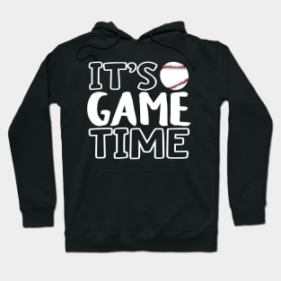 "It's Game Time", Baseball White Hoodie